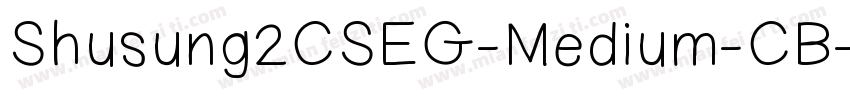 Shusung2CSEG-Medium-CB字体转换