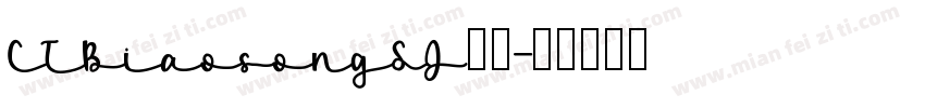 CTBiaosongSJ字体字体转换