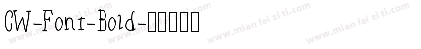 CW-Font-Bold字体转换