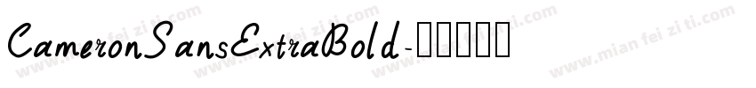 CameronSansExtraBold字体转换