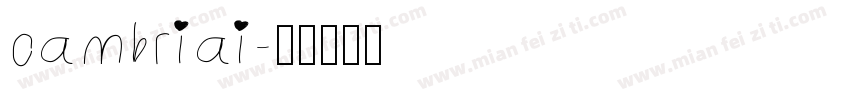 cambriai字体转换