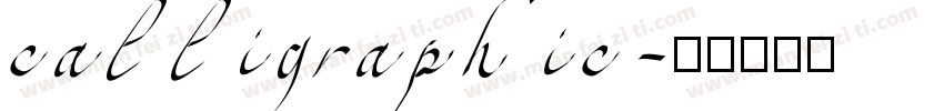 calligraphic字体转换