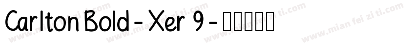 CarltonBold-Xer9字体转换