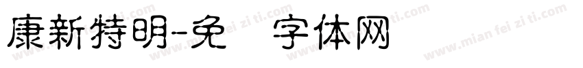 康新特明字体转换