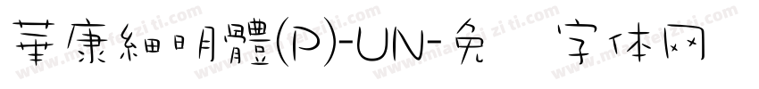 華康細明體(P)-UN字体转换