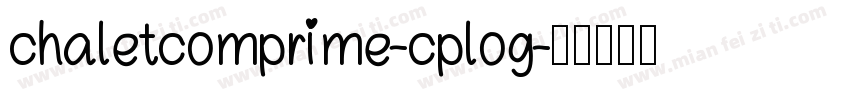 chaletcomprime-cplog字体转换