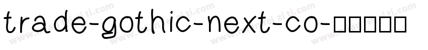 trade-gothic-next-co字体转换