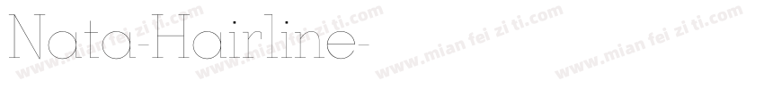 Nata-Hairline字体转换