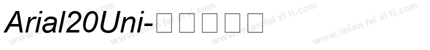 Arial20Uni字体转换