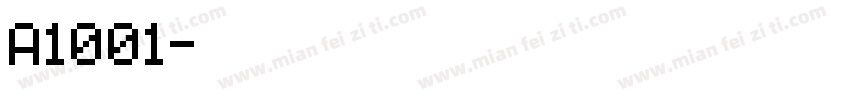 A1001字体转换