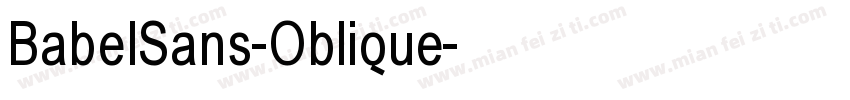 BabelSans-Oblique字体转换