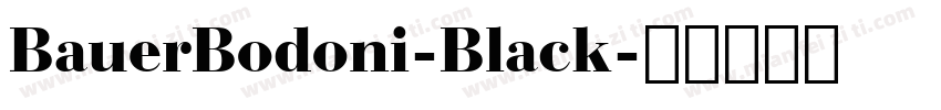 BauerBodoni-Black字体转换