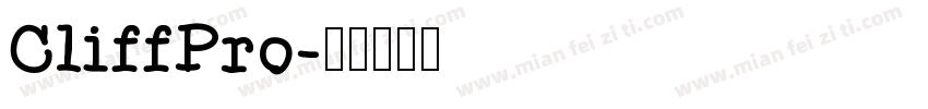 CliffPro字体转换