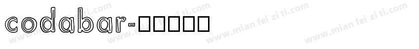 codabar字体转换