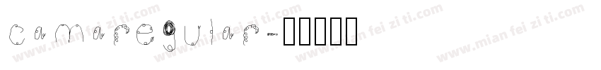 camaregular字体转换