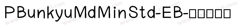 PBunkyuMdMinStd-EB字体转换