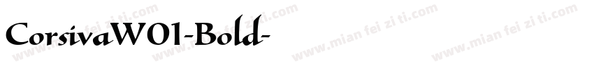 CorsivaW01-Bold字体转换
