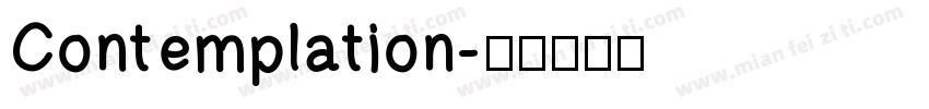 Contemplation字体转换