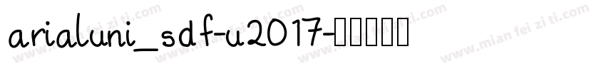 arialuni_sdf-u2017字体转换