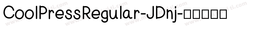 CoolPressRegular-JDnj字体转换