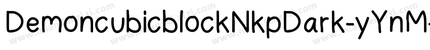 DemoncubicblockNkpDark-yYnM字体转换
