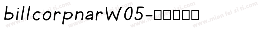 billcorpnarW05字体转换