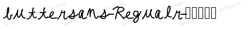 buttersans-Regualr字体转换
