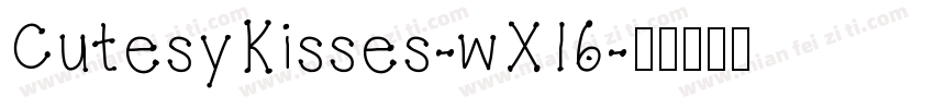 CutesyKisses-wX16字体转换
