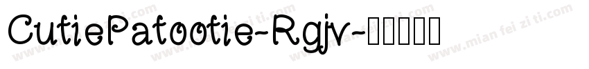 CutiePatootie-Rgjv字体转换