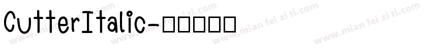 CutterItalic字体转换