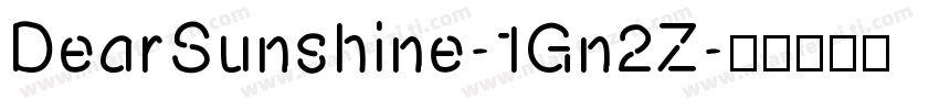 DearSunshine-1Gn2Z字体转换