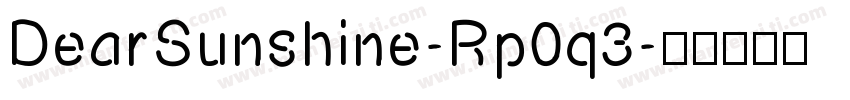 DearSunshine-Rp0q3字体转换