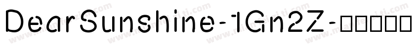 DearSunshine-1Gn2Z字体转换