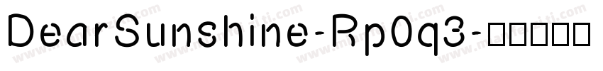 DearSunshine-Rp0q3字体转换