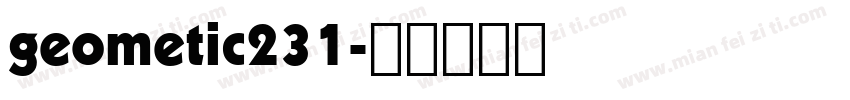 geometic231字体转换