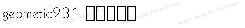 geometic231字体转换
