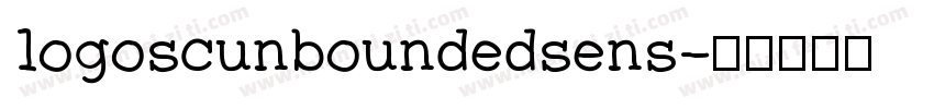 logoscunboundedsens字体转换