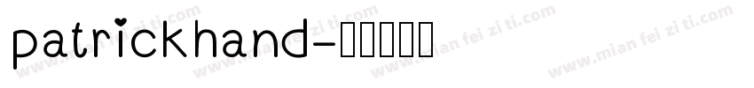 patrickhand字体转换