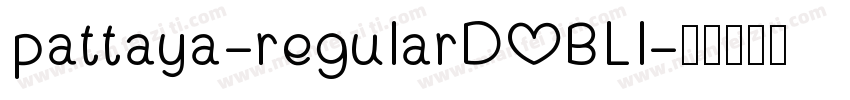 pattaya-regularDOBLI字体转换