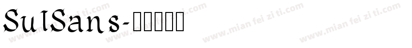 SulSans字体转换