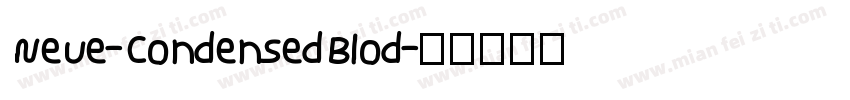 Neue-CondensedBlod字体转换