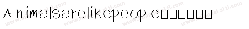 Animalsarelikepeople字体转换