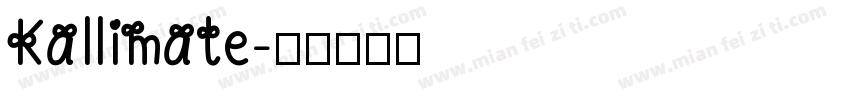 Kallimate字体转换