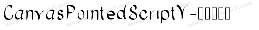 CanvasPointedScriptV字体转换