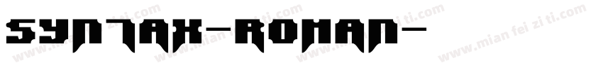 Syntax-Roman字体转换