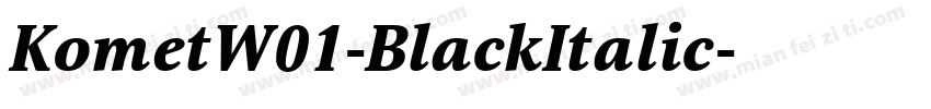 KometW01-BlackItalic字体转换