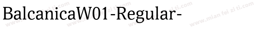BalcanicaW01-Regular字体转换