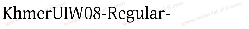 KhmerUIW08-Regular字体转换