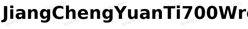 JiangChengYuanTi700Wregular字体转换