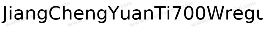 JiangChengYuanTi700Wregular字体转换